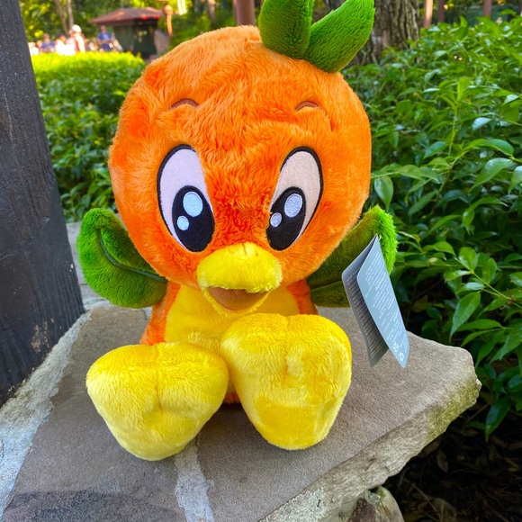 big feet orange bird plush